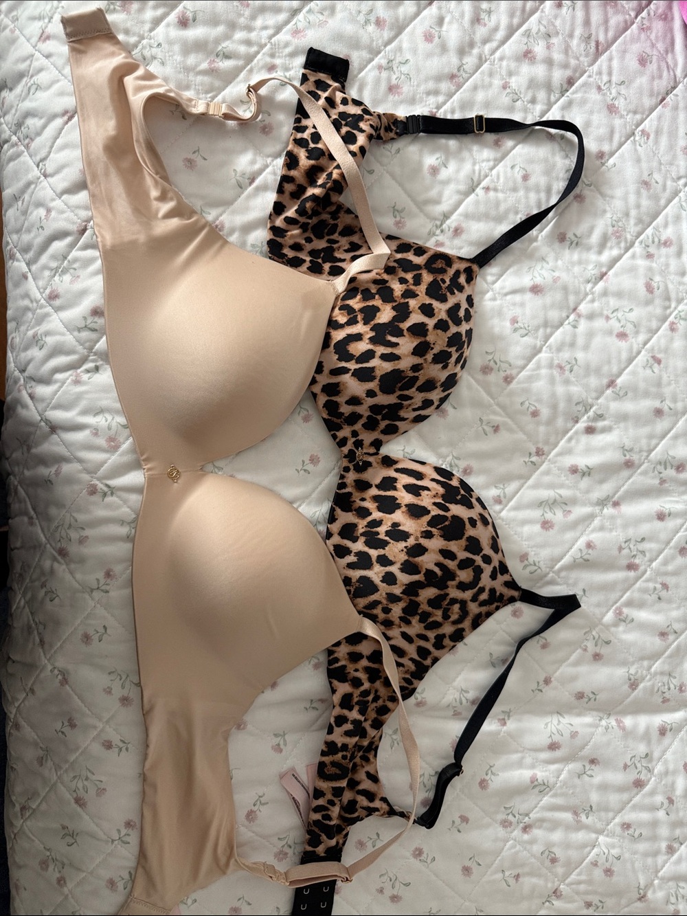 Victoria's Secret Nude & Leopard Print Bras